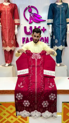 Long Shirt Winter Collection Winter Cotton 3pc  Price 3500/ Size M L a Lent 46 Shop Address UK+Fashion Fatima Jinnah Road Near Boqti Gali Quetta 