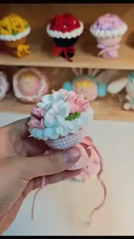 Bó hoa móc len mini #moclen #crochet #lylycraft #hocmoclen #hoalen 