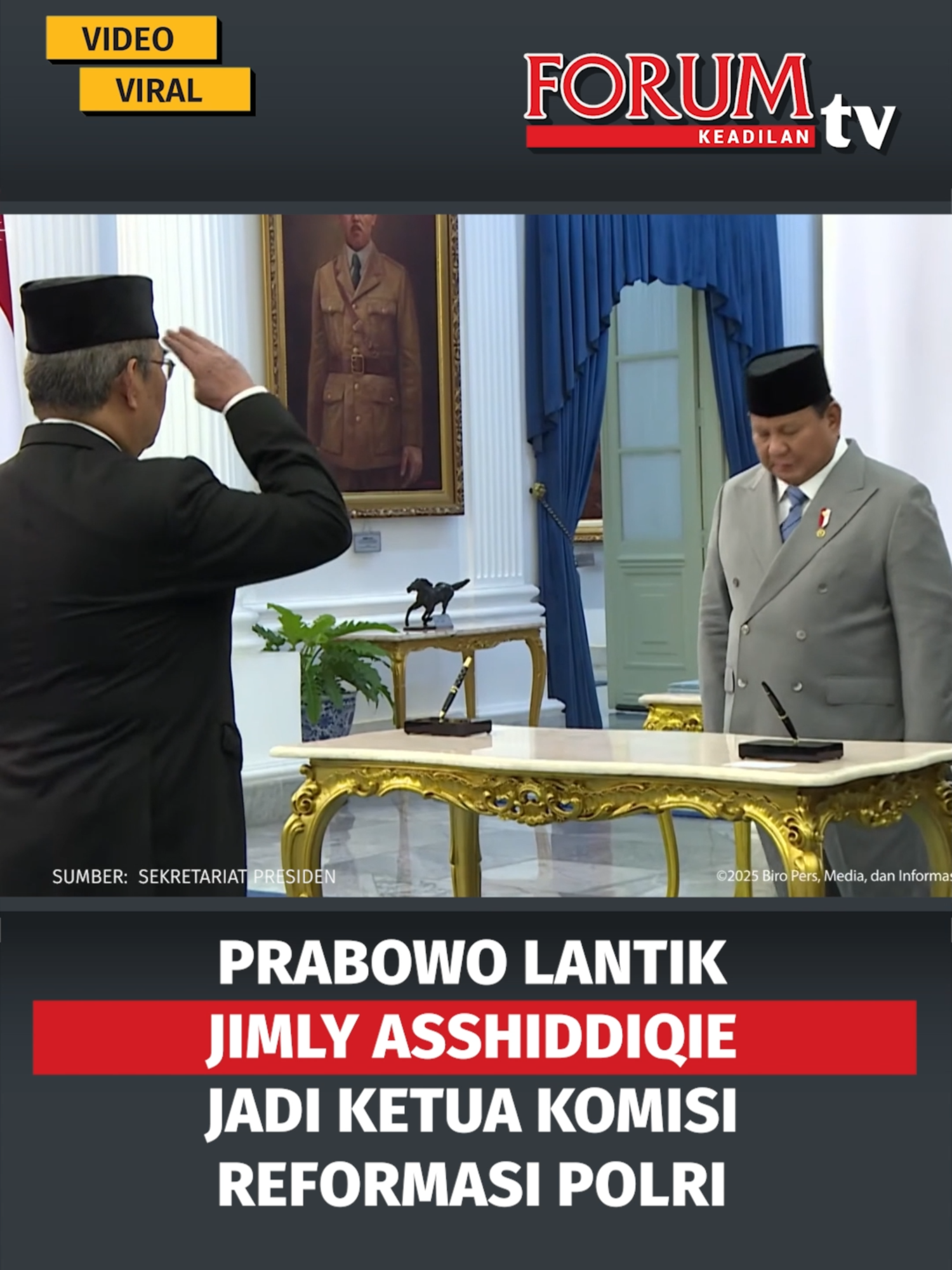 Presiden RI Prabowo Subianto melantik Komisi Percepatan Reformasi Polri Istana Kepresidenan Jakarta, Jumat, 7/11/2025. Jimly Asshiddiqie ditunjuk Prabowo sebagai ketua merangkap anggota Komisi Percepatan Reformasi Polri. Baca lainnya di forumkeadilan.com #prabowosubianto #komitereformasipolri #polri #reformasipolri #jimlyasshiddiqie #yusrilihzamohendra #ottohasibuan #supratmanandiagtas #mahfudmd #listyosigitprabowo #titokarnavian #idhamazis #badrodinhaiti #politikindonesia #beritaterkini #forumkeadilan #isuaktual #pemerintahindonesia #beritapolitik #beritaindonesia