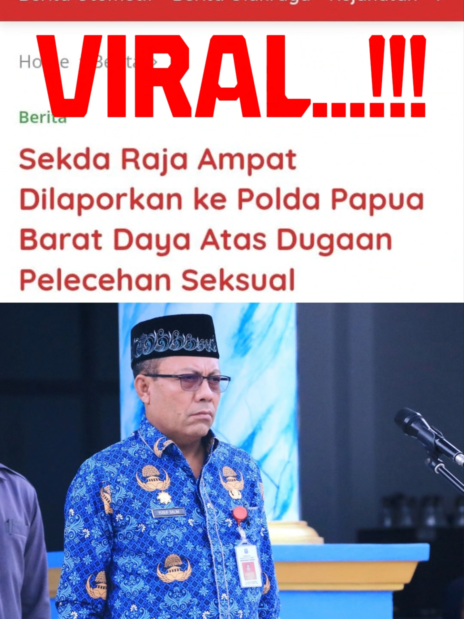 OKNUM PEJABAT SEKDA RAJA AMPAT DI DUGA LAKUKAN PELECEHAN TERHADAP ANAK ANGKATNYA SENDIRI DI KEDIAMANYA KOTA SORONG #VIRAL #viralvideo #viraltiktok #fyp #rajaampat #sorongpapuabarat #papuabaratdaya #kejaksaan #kepolisian #mendagri #mendagrititokarnavian