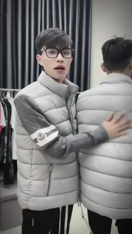 Áo khoác phao cổ cao mix tay len #aophaonam #aophaoboypho #aophaomuadong #aophaomoncler #aokhoaccaocap 