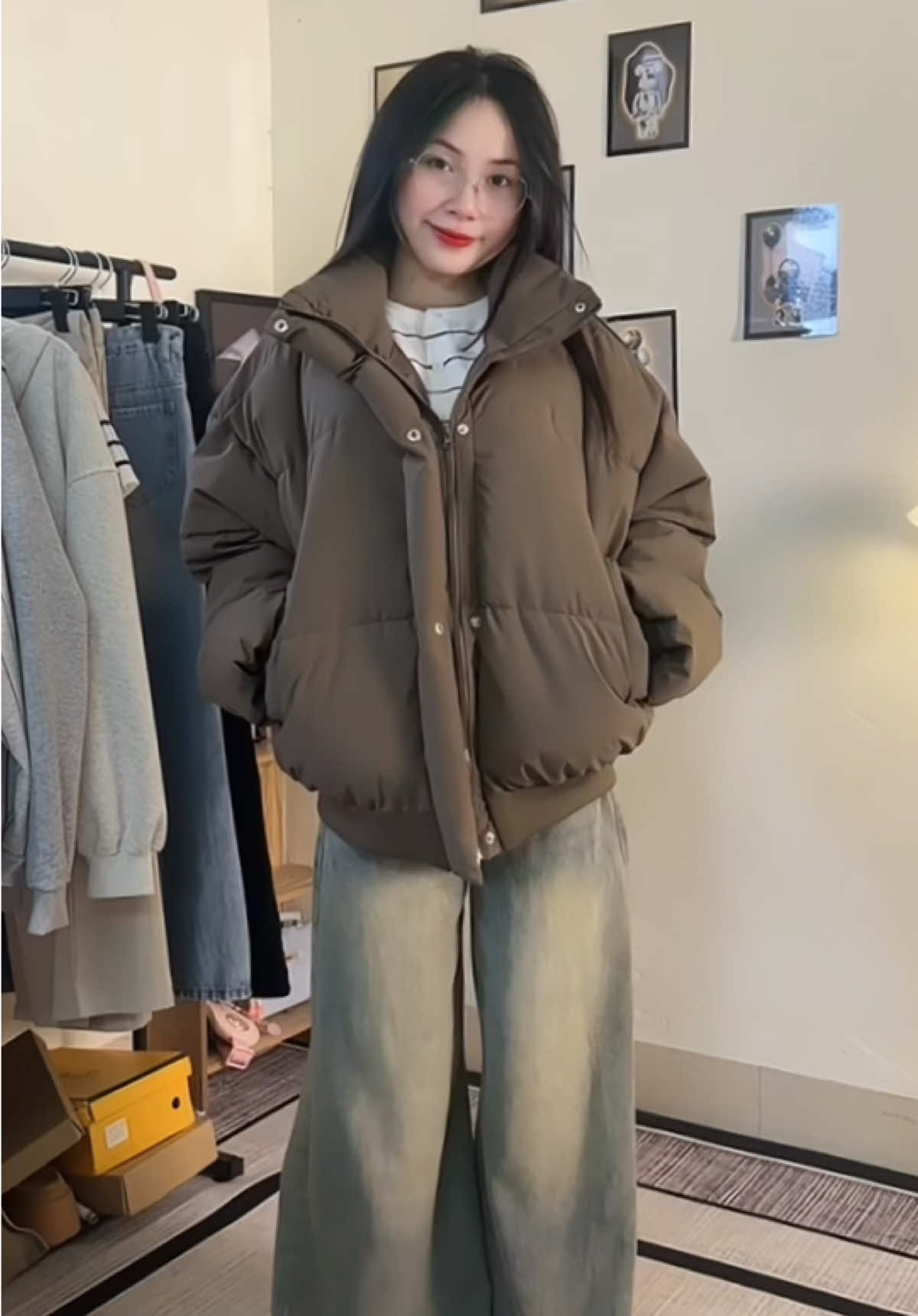 Uii cha tăng 1 size mà vẫn đẹp quá nè #aophao #fypシ #videoviral 