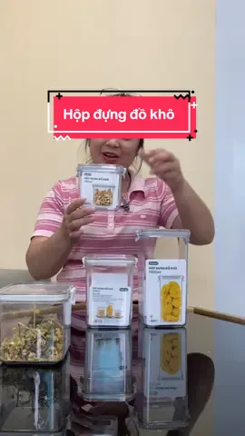 Hộp đụng đồ khô , đủ 3 size tiện lợi#hopdungdokho #tuhaohangviet #giadungtienich #daubapshop 