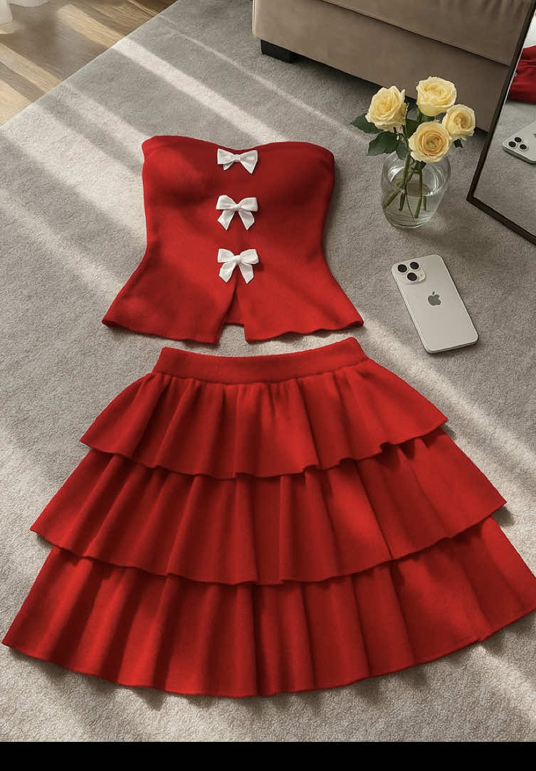 Sleeveless Tops with Skirt Terno Coords🫦♥️ #skirtoutfits #ternooutfit #sleevelesstops #christmasoutfit #foryoupage❤️❤️ 