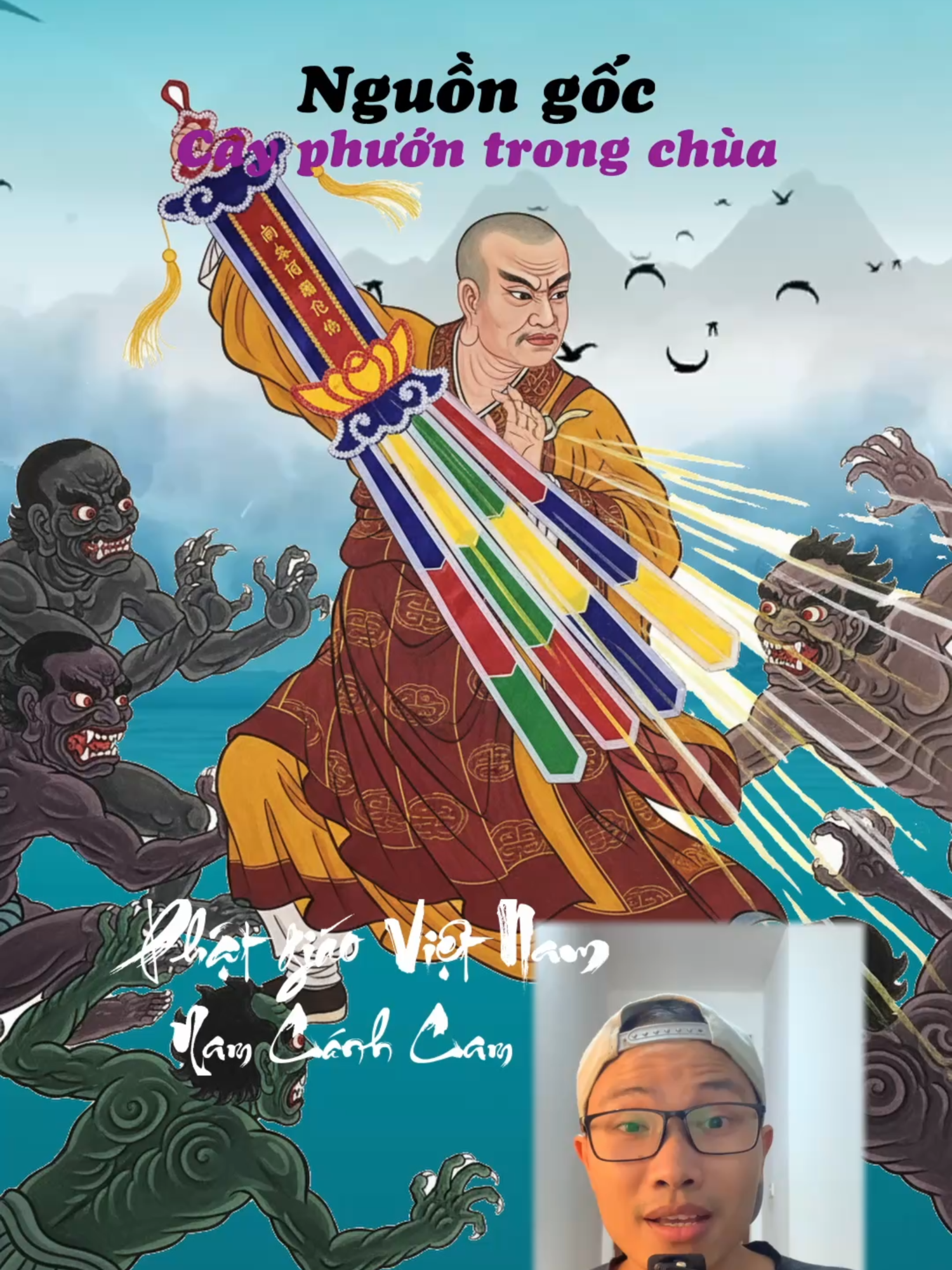 Nguồn gốc và ý nghĩa cây phướn trong chùa #thinhhanh #LearnOnTikTok #xuhuong #namcanhcam #phatgiaovietnam