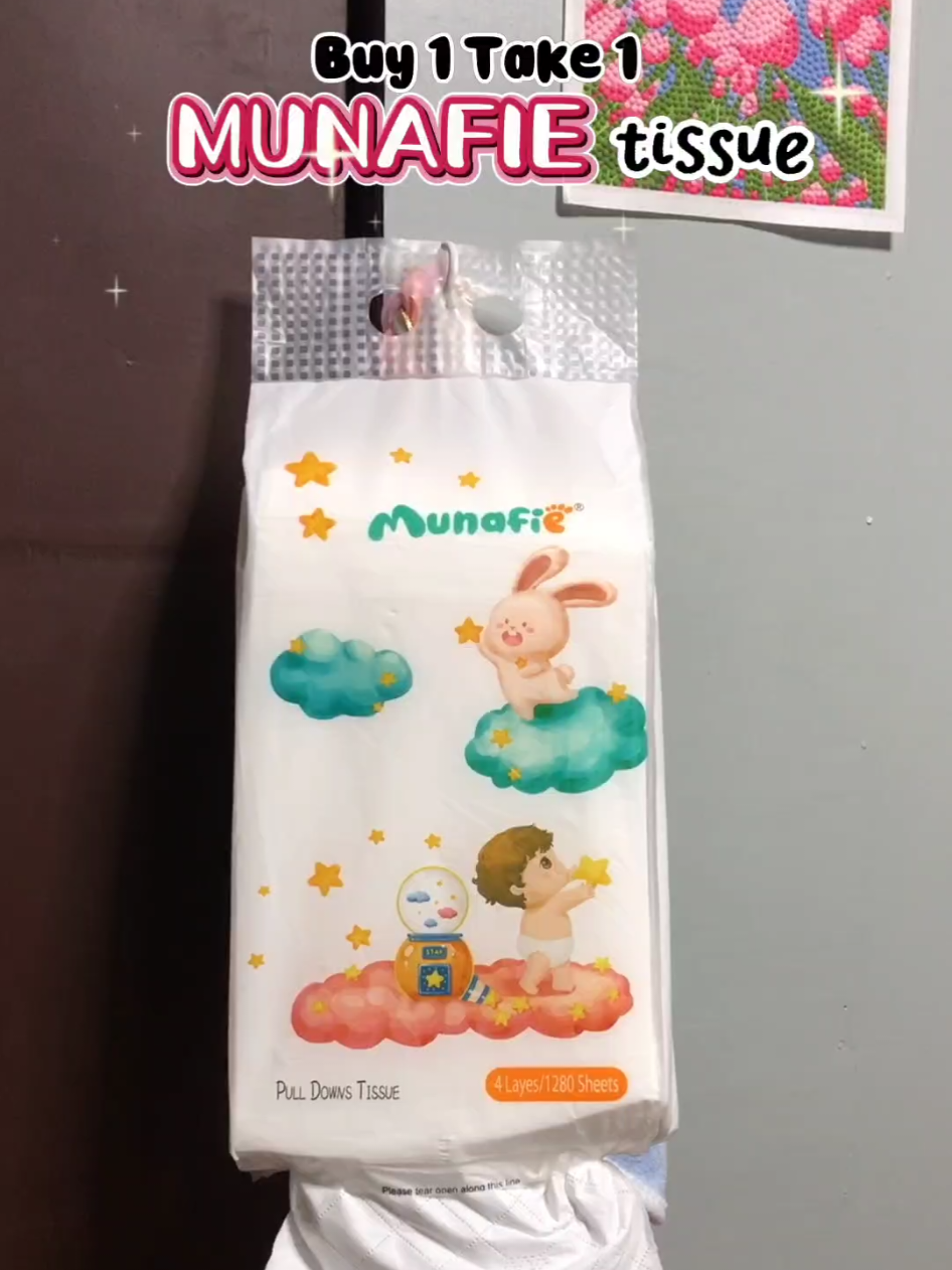 Buy 1 take 1 Munafie Pull down Tissue #munafie #tissue #pulldowntissue #4plytissue #trendingtissue 