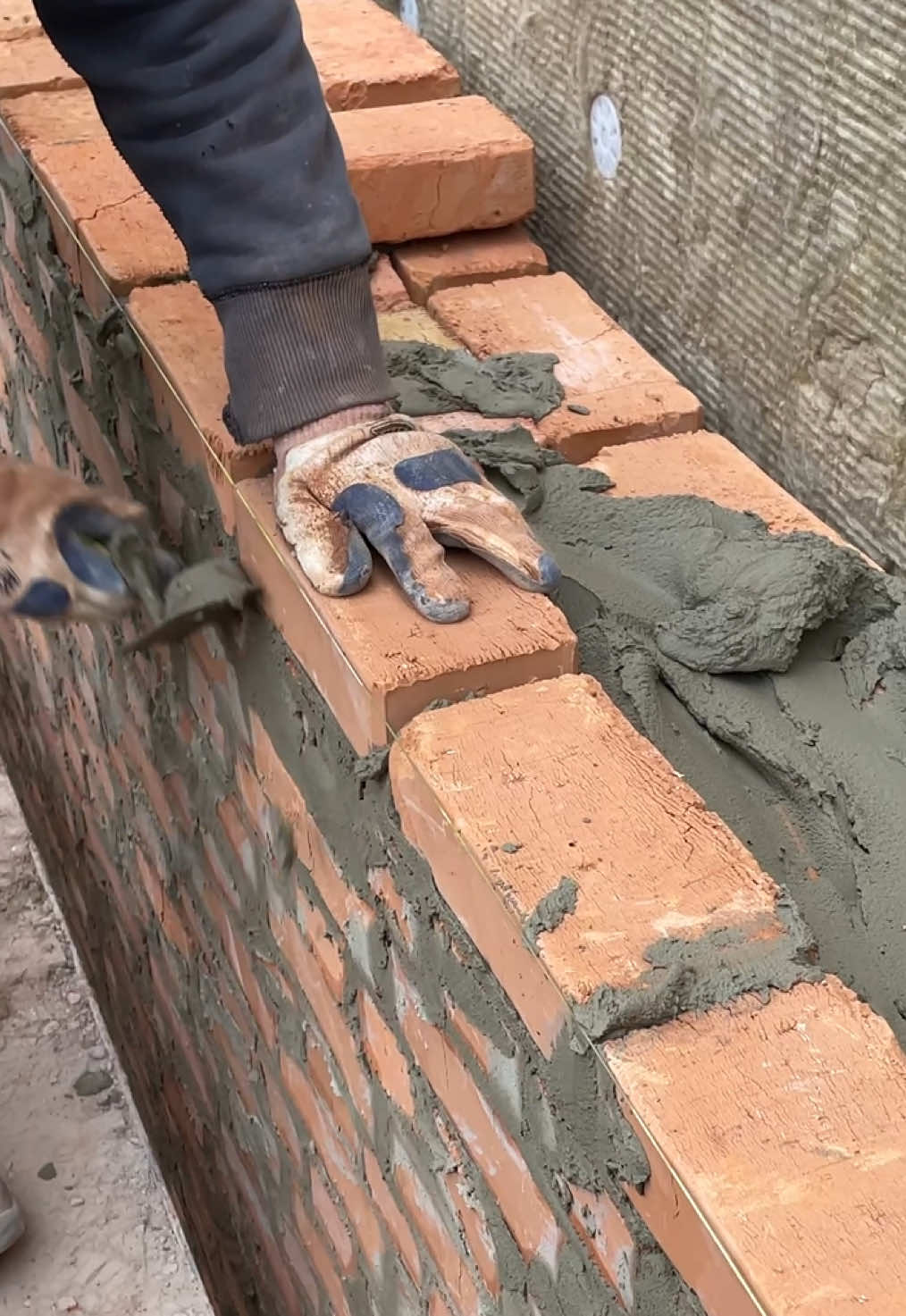 Укладання цегли на цементний розчин #будуємозараз #ЖКбудується #новобудова #будівництво #development 