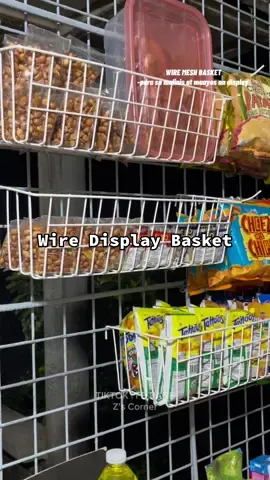 Ipakita ang ganda ng paninda mo, Display it right with wire mesh basket. 🛒 #wiremesh #meshbasket #sarisari #sarisaristore #tindahan 
