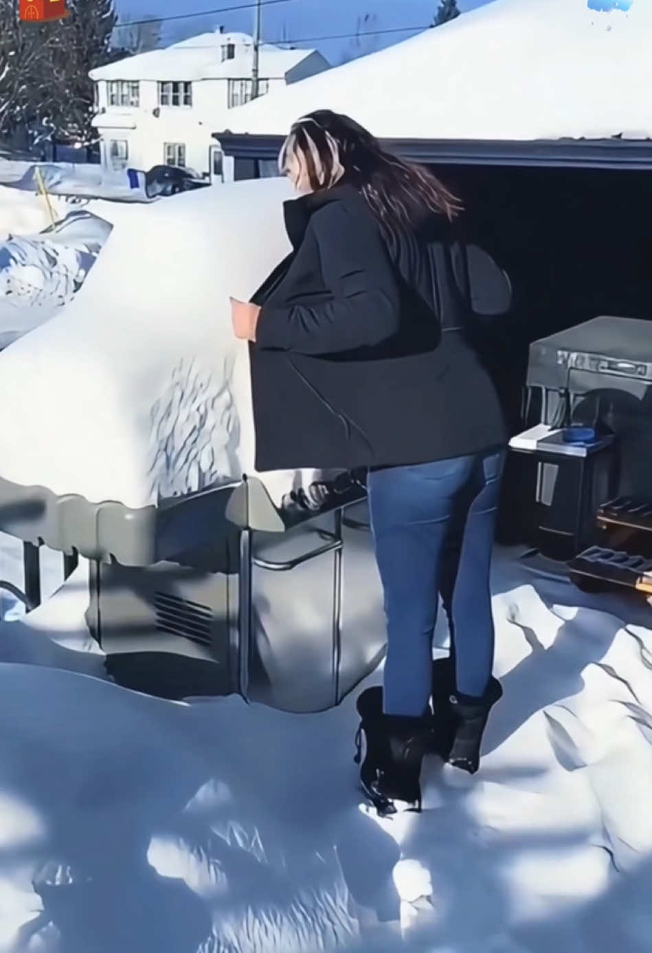 Funny winter moments❄️ #funny #winter #snow #ice #funnyvideos 