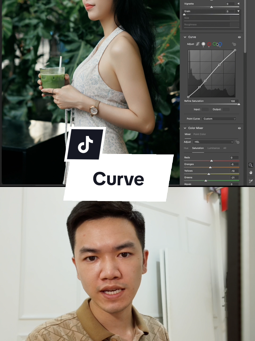Chỉnh màu Curve  #photography #photoshop 