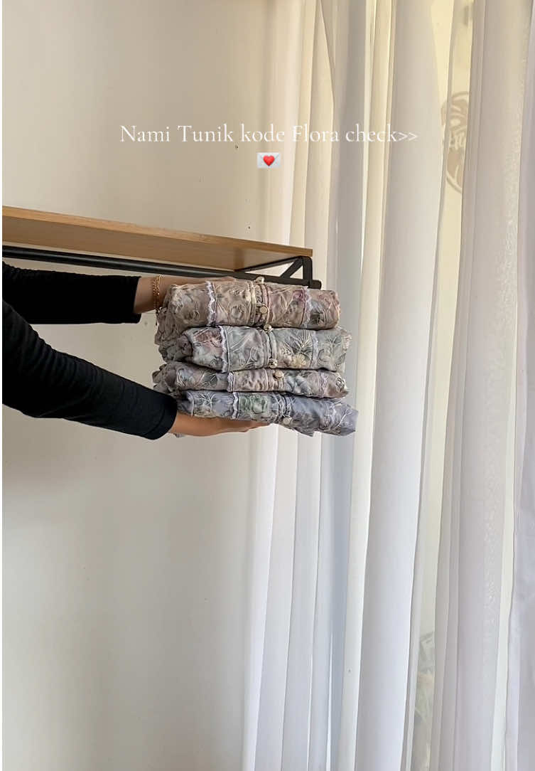 Ready 4 colors >> blue grey, milo, soft green, mauve 💕 #katunbordir #lebaran2026 