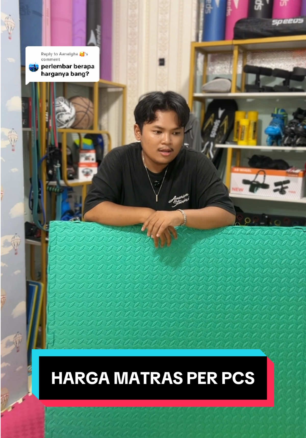 Replying to @Aanelgha 🥰 Harga segini ya untuk per pcsnya matras eva aku #promoguncang1111 #matras #matraseva #wcahyo 