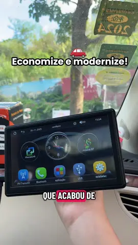 Você coloca esta tela no seu carro, e em apenas um minuto seu carro terá CarPlay.#1111tiktokshopping #carro #CarPlay #promoção #promocaotiktok 