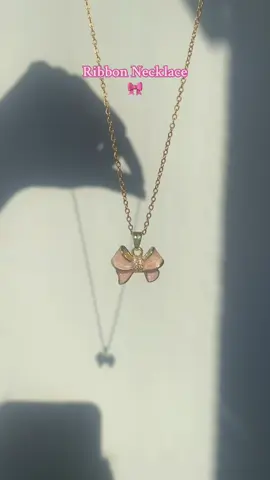 Ribbon Necklace 🎀 #tbkmalljewelry #necklace #ribbon #fashion #fyp 