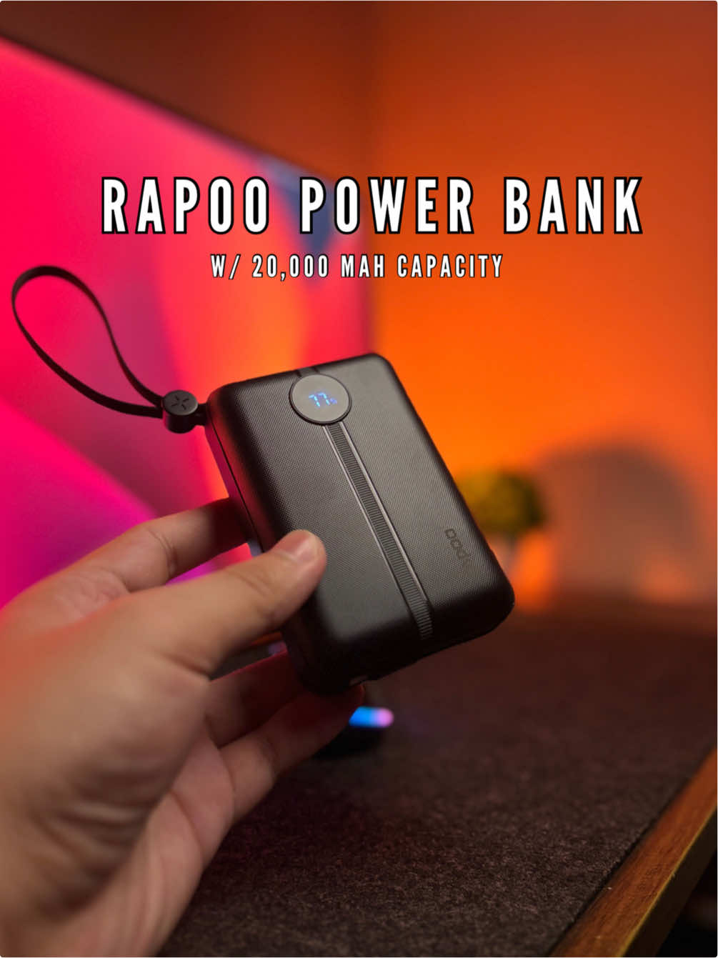 20,000 mah Power bank from @Rapoo Philippines and dalawa na kinuha ko kase sobrang solid nito pang daily! Fast charging with 22.W putput kaya parang nasa bahay ka lang na nag ccharge!  #rapoopowerbank  #fastcharging  #fastchargingpowerbank  #typecpowerbank  #20000mahpowerbank 