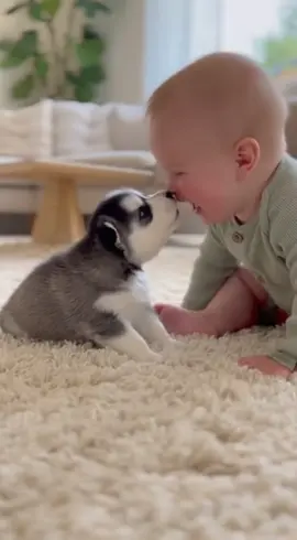 A Giggle, A Bark, and a Friendship Forever ❤️🐶👶#BabyAndHusky #CuteShorts #Heartwarming #PureLove #PetFriendship #ViralShorts 