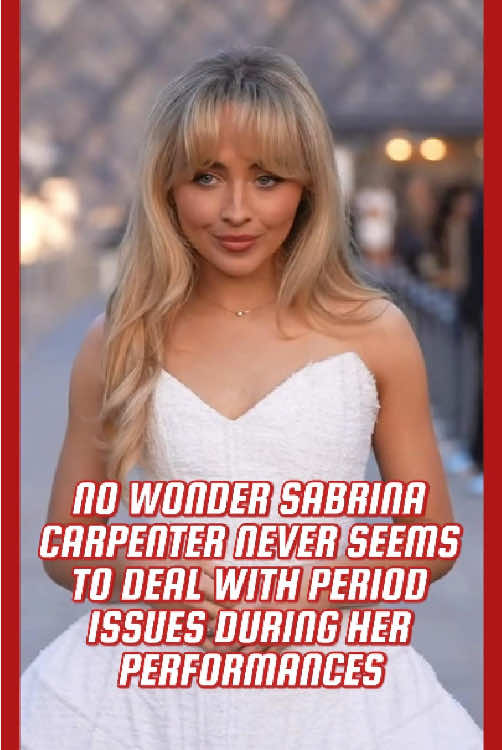 No wonder Sabrina Carpenter never seems to deal with period issues during her performances—she uses a special technique!#celebrity #foryou #tiktok #usa #fyp 