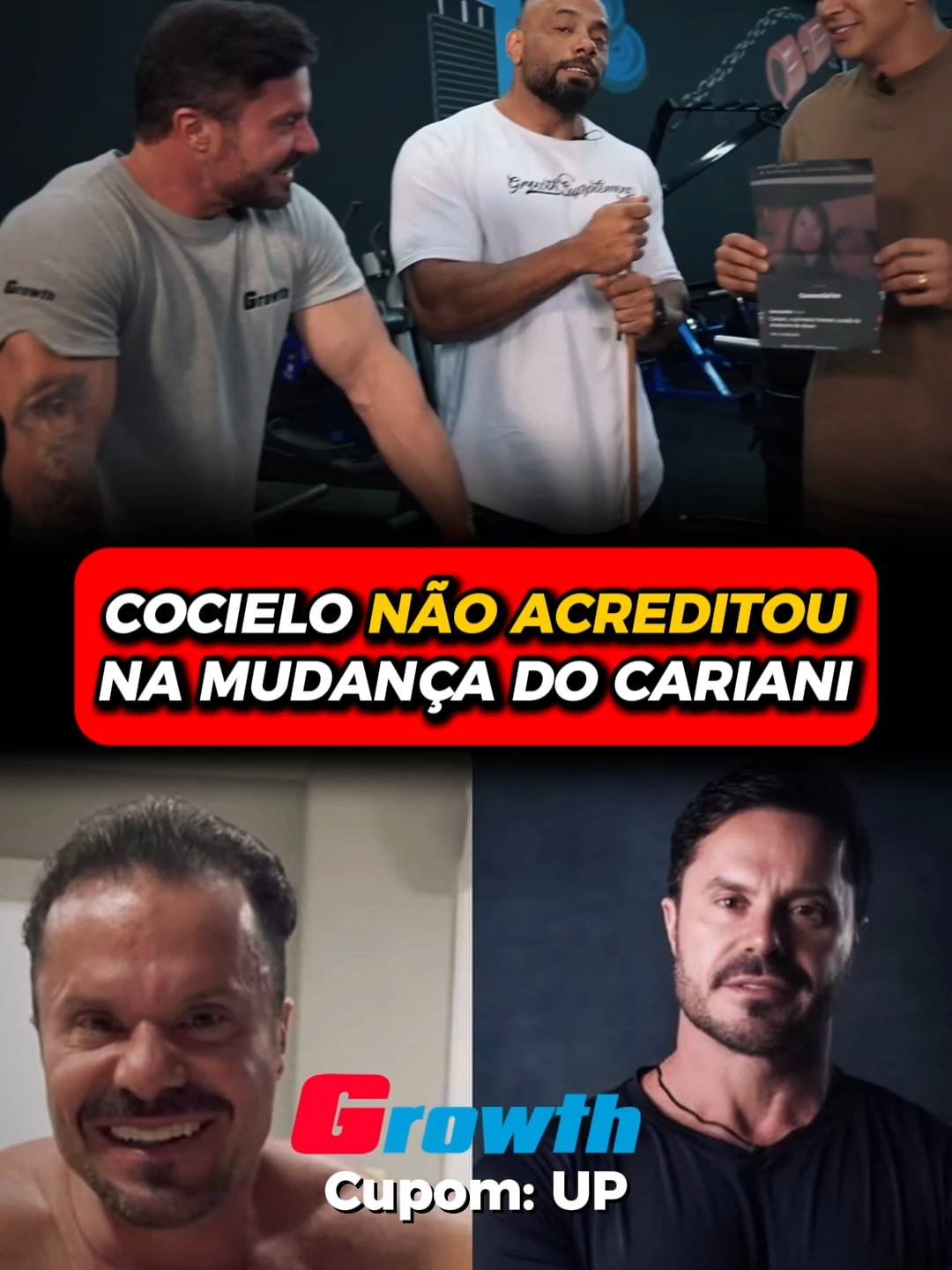 🏷️ Cupom “UP” na @growth.supplements  . . . #renatocariani #juliobalestrin #juliococielo #cocielo