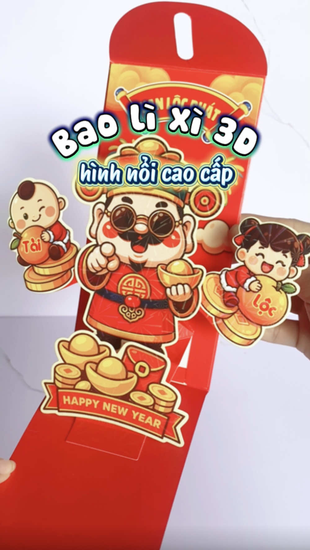Chờ tới Tết là bao lì xì 3D xịn không còn giá này đâu nha #baolixi #tet #nammoi #trangtri #mungtuoi 