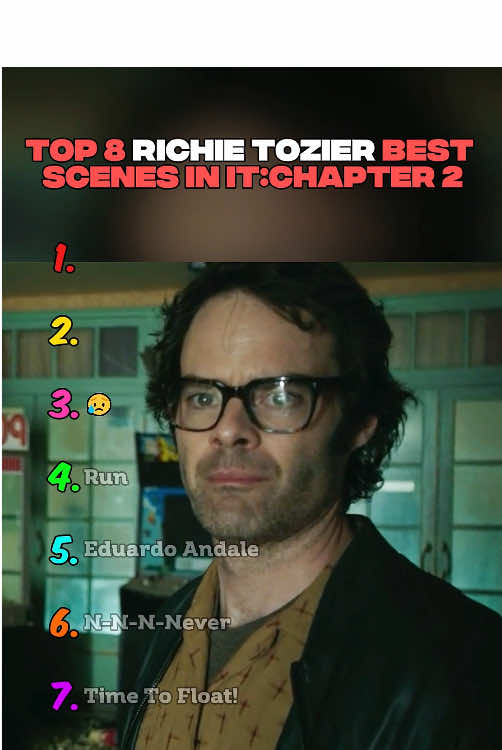 Top 8 Richie Tozier best scenes in It:Chapter 2 #fyp #celebrity #richietozier #it #itchapter2 