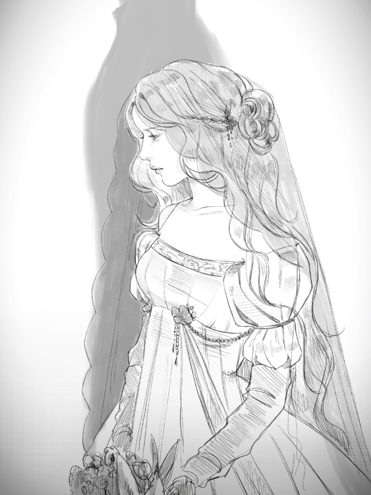 so, I made a video with some quick sketches I did a few weeks ago of a princess and a knight because I LOVE this song with my whole soul #edit #fypツ #digitalart #art #sketch. 