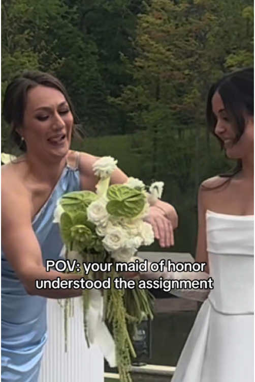 POV your maid of honor understood the assignment🥰#wedding #moh #maidofhonor #girls #weddingday #fyp