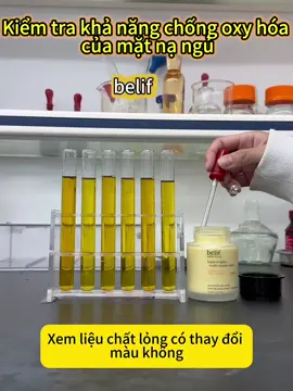 Kiểm tra khả năng chống oxy hóa của mặt nạ ngủ #skincare#matnangu#belif#xuhuong#ĐạiTiệcMuaSắm