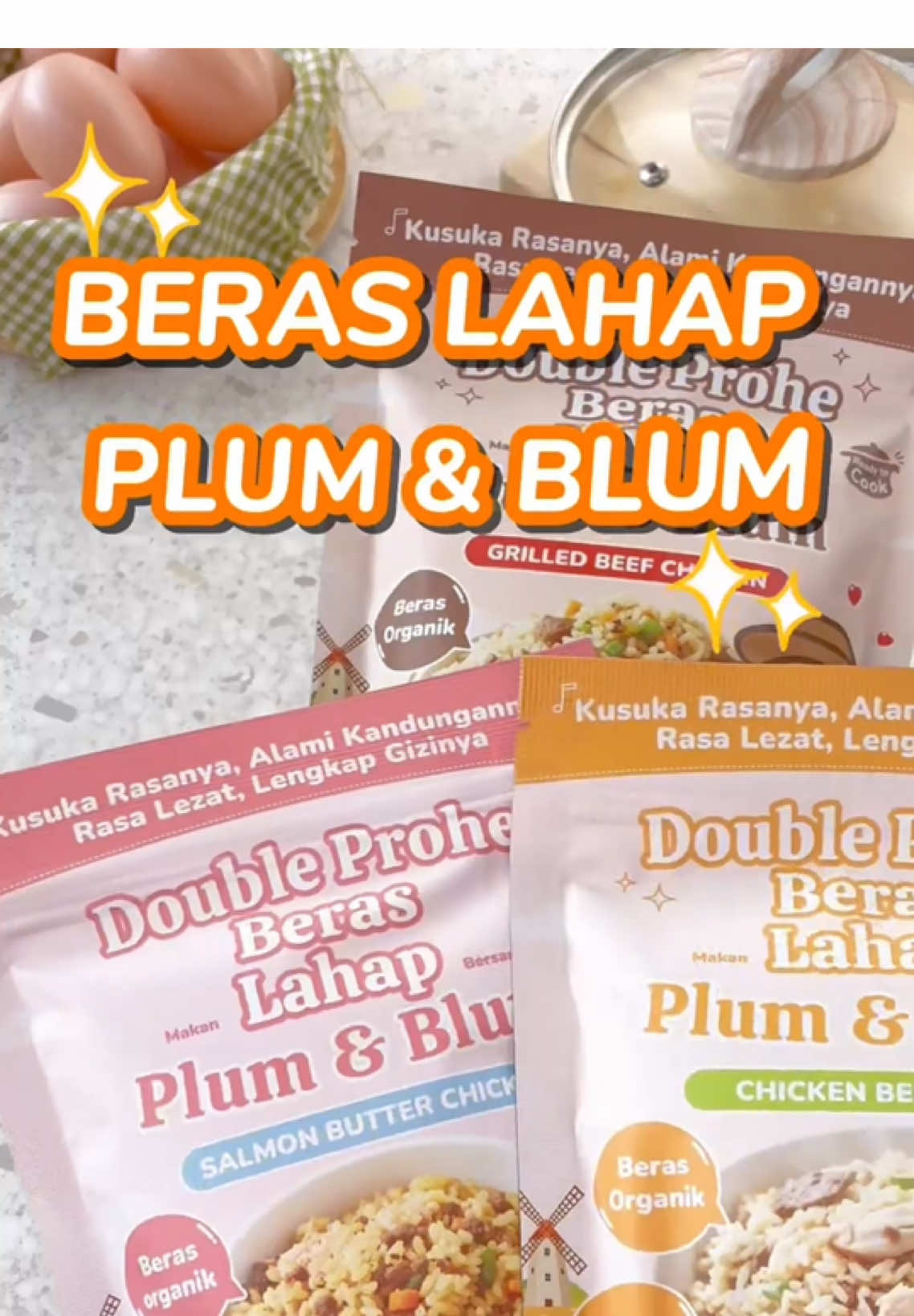 Beras Lahap Plum&Blum! Double protein hewani dan pakai beras organik Nutrisi utuh dan lebih sehat untu Si Kecil Khusus bulan November ada promo Buy 2 Get 3 lohh Mam! Jangan sampai kehabisan yaa! #plumandblum #mpasi #mpasihomemade #fyp #promoguncang1111 