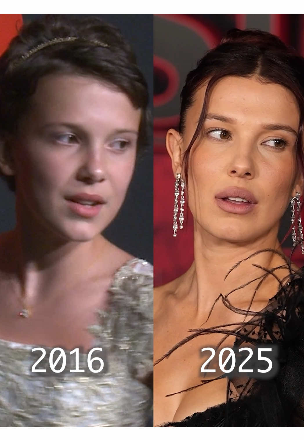 MILLIE BOBBY BROWN. THEN AND NOW. #StrangerThings5