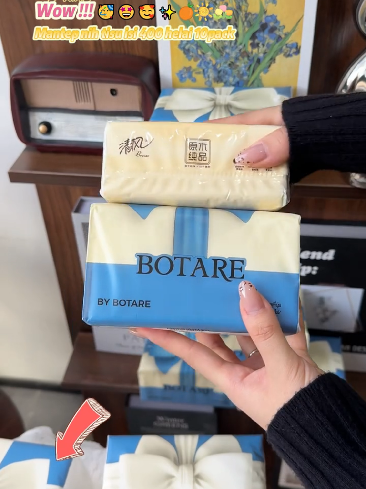 🤩Mantep nih tisu isi 400 helai 10pack✨tisunya tebal bisa untuk wajah🥰#tisumurah #tisuwajah #botaretissue #botarefacialtissue #tisubotareviral~