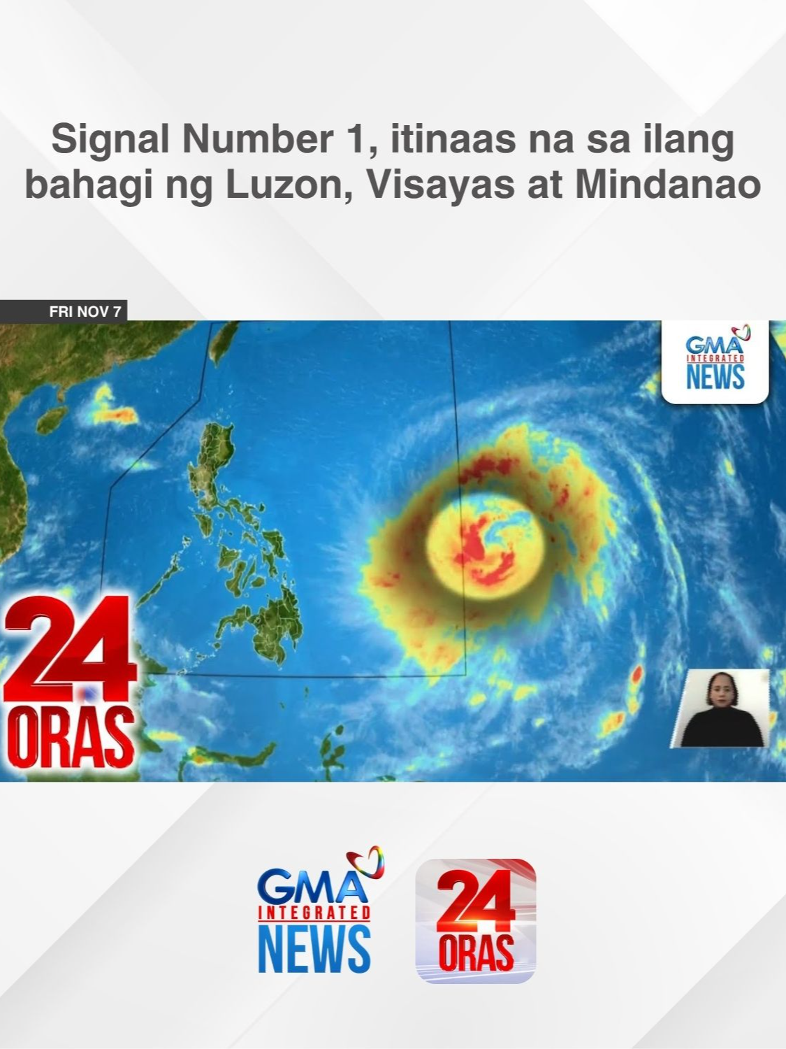 Anumang oras ngayong gabi o bukas ng umaga, papasok ang Bagyong Uwan sa loob ng Philippine Area of Responsibility o PAR. Kahit wala pa sa loob ng PAR, dahil sa lawak ng bagyo, may mga lugar nang isinailalim sa Signal No. 1. Mabilis din ‘yan lalakas sa loob ng 24 oras, kaya mataas ang tsansang tatama sa lupa bilang isang super typhoon, ayon sa PAGASA. #BreakingNewsPH #GMAIntegratedNews #24Oras #UwanPH