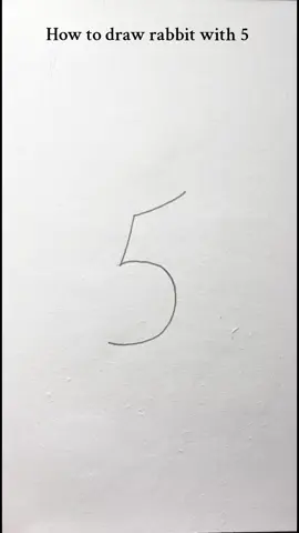How to draw rabbit with 5#drawing #Foryou #artistsoftiktok #arteducation#trending 
