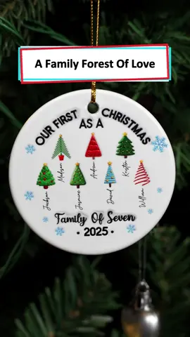 Gathered around the tree with this keepsake our laughter echoes through the years 🎁 #wanderprints #personalized #gifts #christmas #familygift