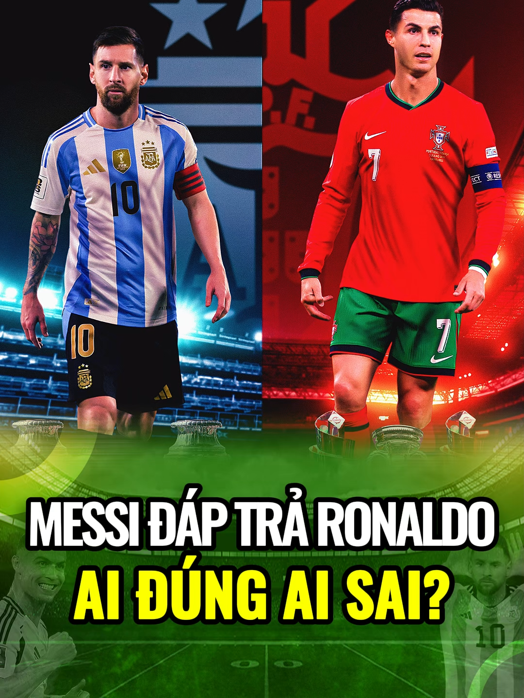 Messi đáp trả Ronaldo, vậy ai đúng ai sai? #ronaldo #messi #worldcup #bongda