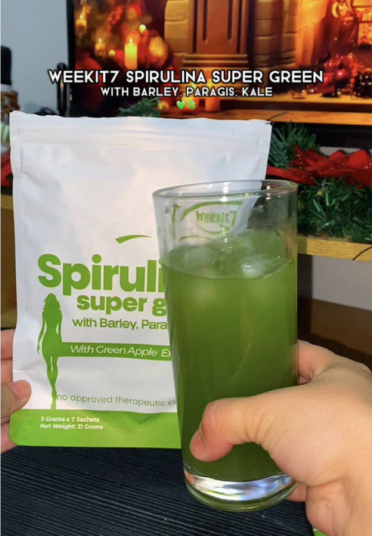 Weekit7 Spirulina Super Green #spirulina #weekit7 #weekit7barleygrass #paragis 
