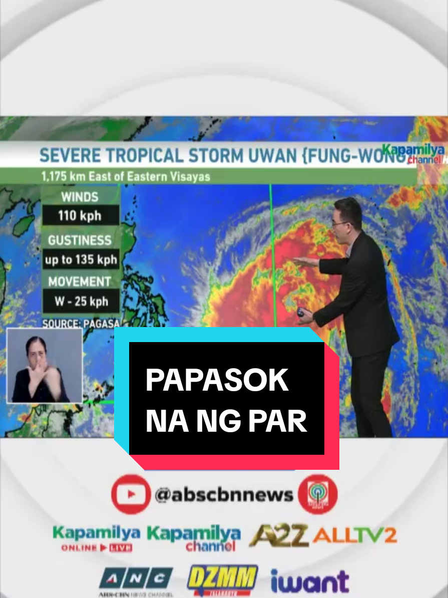 Super Typhoon Uwan papasok na sa Philippine Area of Responsibility ngayong Biyernes ng gabi. #weather #update #bagyoph #bagyonguwan 