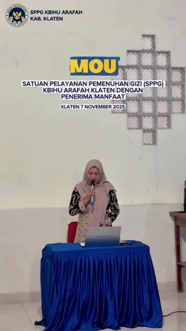 Pada 7 November 2025, kami dari MBG SPPG KBIHU Arafah Kab. Klaten melaksanakan penandatanganan MoU bersama para penerima manfaat program MBG. Kegiatan ini juga dihadiri oleh perwakilan Dinas Pendidikan, Camat Klaten Utara, Kodim Klaten Utara, dan Polsek Klaten Utara sebagai bentuk dukungan terhadap sinergi lintas sektor dalam mewujudkan pelayanan gizi yang berkelanjutan. Melalui kerja sama ini, kami berharap dapat terus menghadirkan program bergizi, sehat, dan aman bagi masyarakat serta sebagai langkah nyata dalam membangun generasi masa depan yang lebih baik! #mbg #sppg #sppgkbihuarafah #badangizinasional 