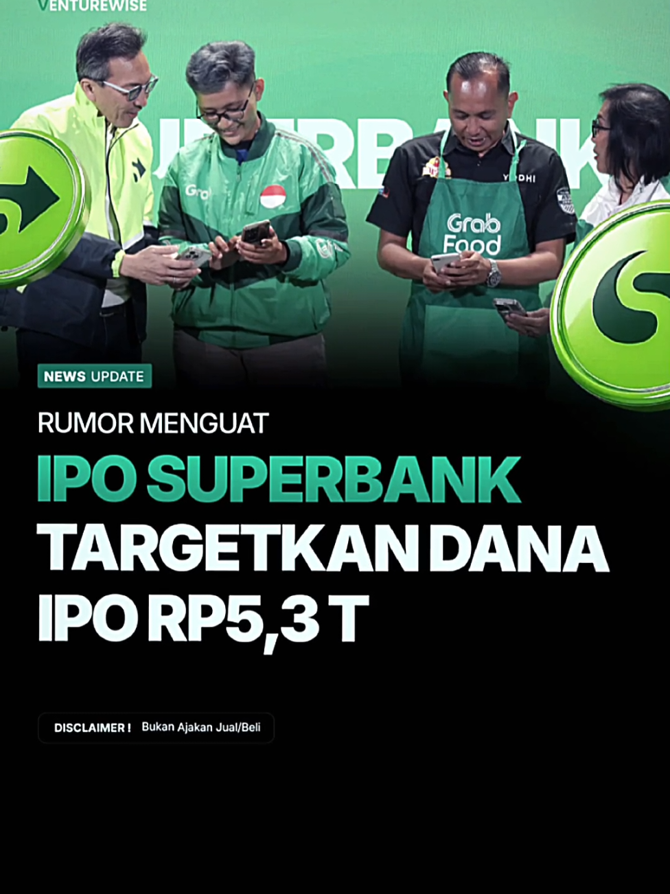 Dag dig dug dor, november n nya apa? siapkan uang dingin atau uang panas kita dinginkan  IPO superbank  Penawaran awal 17-24 November  Efektif 3 Desember  Penawaran umum 3-9 Desember  Penjatahan 9 Desember  Distribusi 10 Desember  Listing 11 Desember  Saham yang ditawarkan sebanyak 5.204.189.200 lembar saham atau 52.041.892 lot  Harga penawaran dimulai dari 500-1030  Harga nominal 100 Dana yang dihimpun sekitar 2,6 Triliun - 5,3 Triliun  Underwriter CC (mandiri sekuritas) KZ (CLSA sekuritas) LG (Trimegah sekuritas) AZ (Sucor Sekuritas) Semoga jatah LG yang besar  Gas gak 🚀🔥🥳🎉 #belajarsaham #sahampemula #sahamipo #superbank #fyp 
