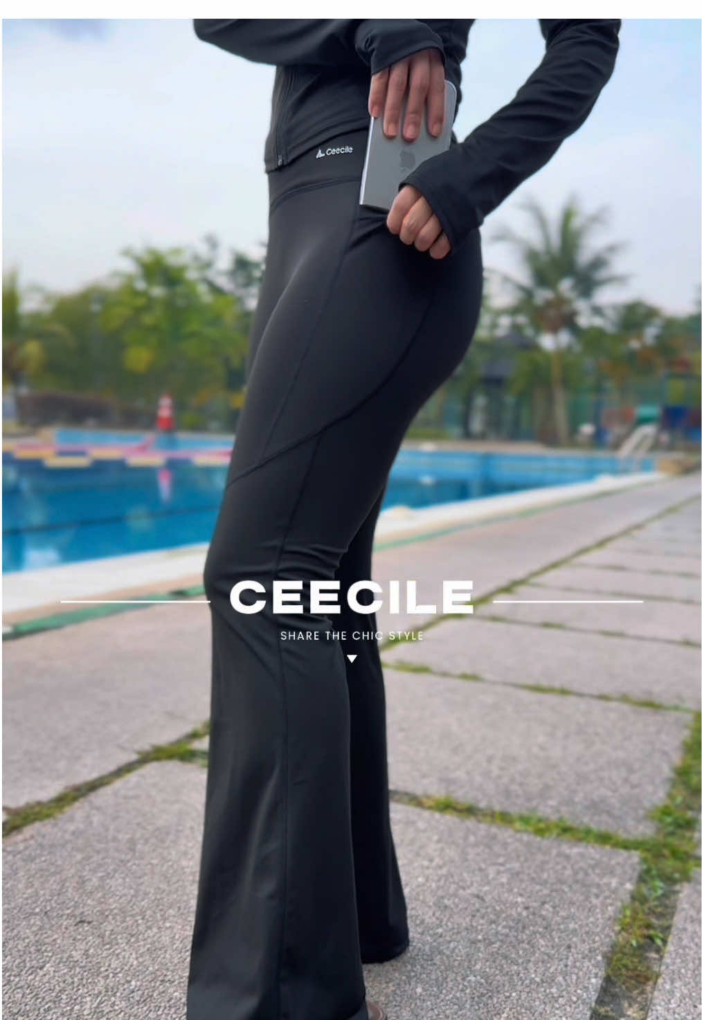 Pocket bootcut leggings #ceecile #bootcut #pocketleggings #seluarviral #leggingsenam 