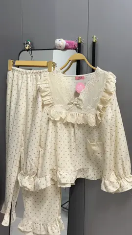 Phần 218 | Bộ đũi vân mây chấm bi cổ V viền ren ✨🛍️ #dobo #doboxinh #dobotieuthu #dobomacnha #rinnhouse 