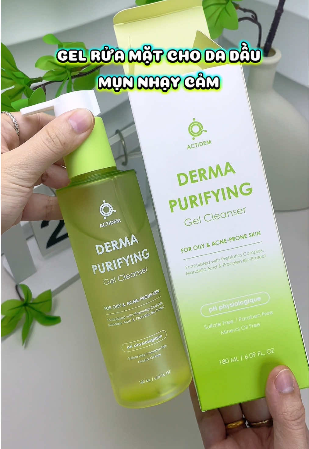 Gel rửa mặt giúp ngừa mụn cho da dầu Actidem Derma Purifying siêu ưng lun #actidem #actidemderma #suaruamat #suaruamatdadaumun #suaruamatactidem 