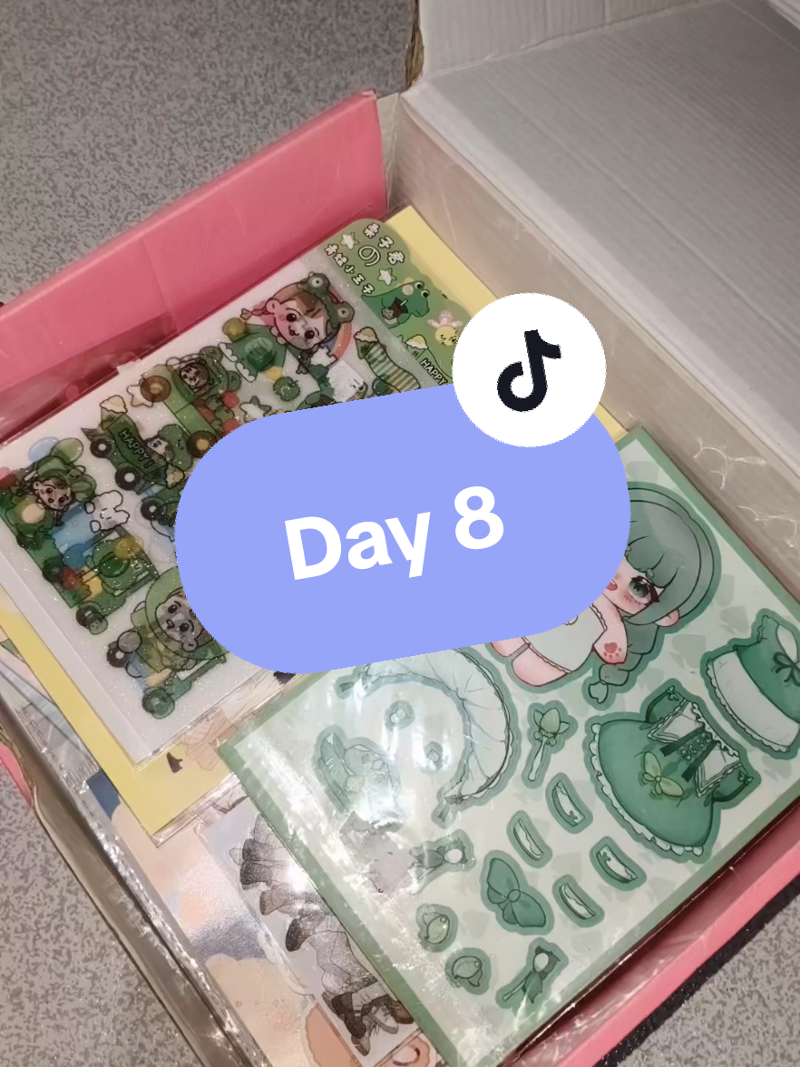 Day 8 of filling this box with Kawaii Stationeries for our 1 Lucky follower. 👀🫣  (PH Based) #stickerhaul #stickers #stationeryhaul #stationery 