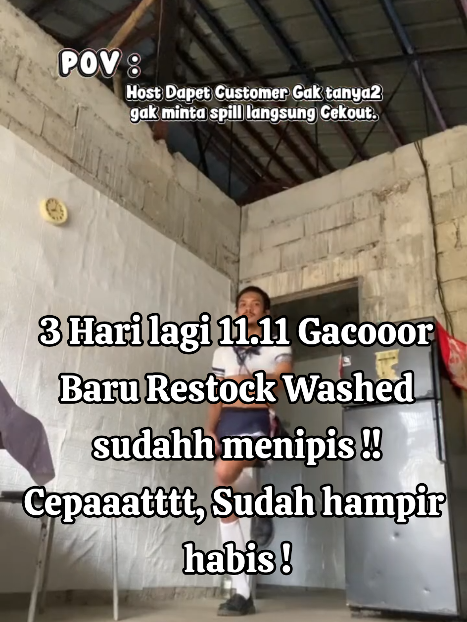 Gacooor Baru Restock Washed sudahh menipis !! Cepaaatttt, Sudah hampir habis ! #promoguncang1111 #kaoswashinganak #guncangpromo1111 #1111tiktokshopping #kaoswashed 