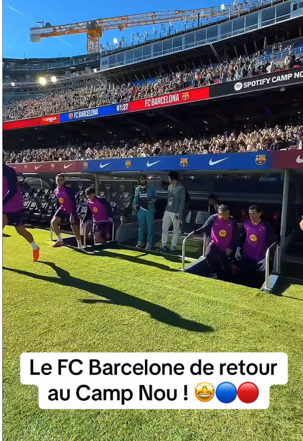 Le FC Barcelone de retour au Camp Nou ! 🤩🔵🔴 #fcbarcelona #campnou #fcbarcelone 
