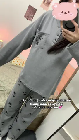 Set bộ mặc nhà vừa xinh vừa ấm mấy bà nên có trong mùa đông này💕💕💕 #setboxinh #setboni#setbomacnha #setbonu #reviewthoitrang 