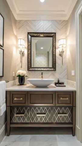 Calm, elegant, and timeless  Which one’s your favorite style  modern, rustic, or luxury?  #bathroominspo #modernbathroom #luxuryhomes #homedesign