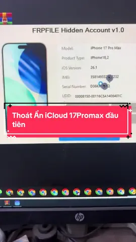 Thoát ẩn iCloud vay bị bi.m bi.m 17Promax Ios 26.1 done #ICloud vay góp 