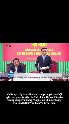 Hội nghị bàn giao công tác của Chủ nhiệm Ủy ban Kiểm tra Trung ương