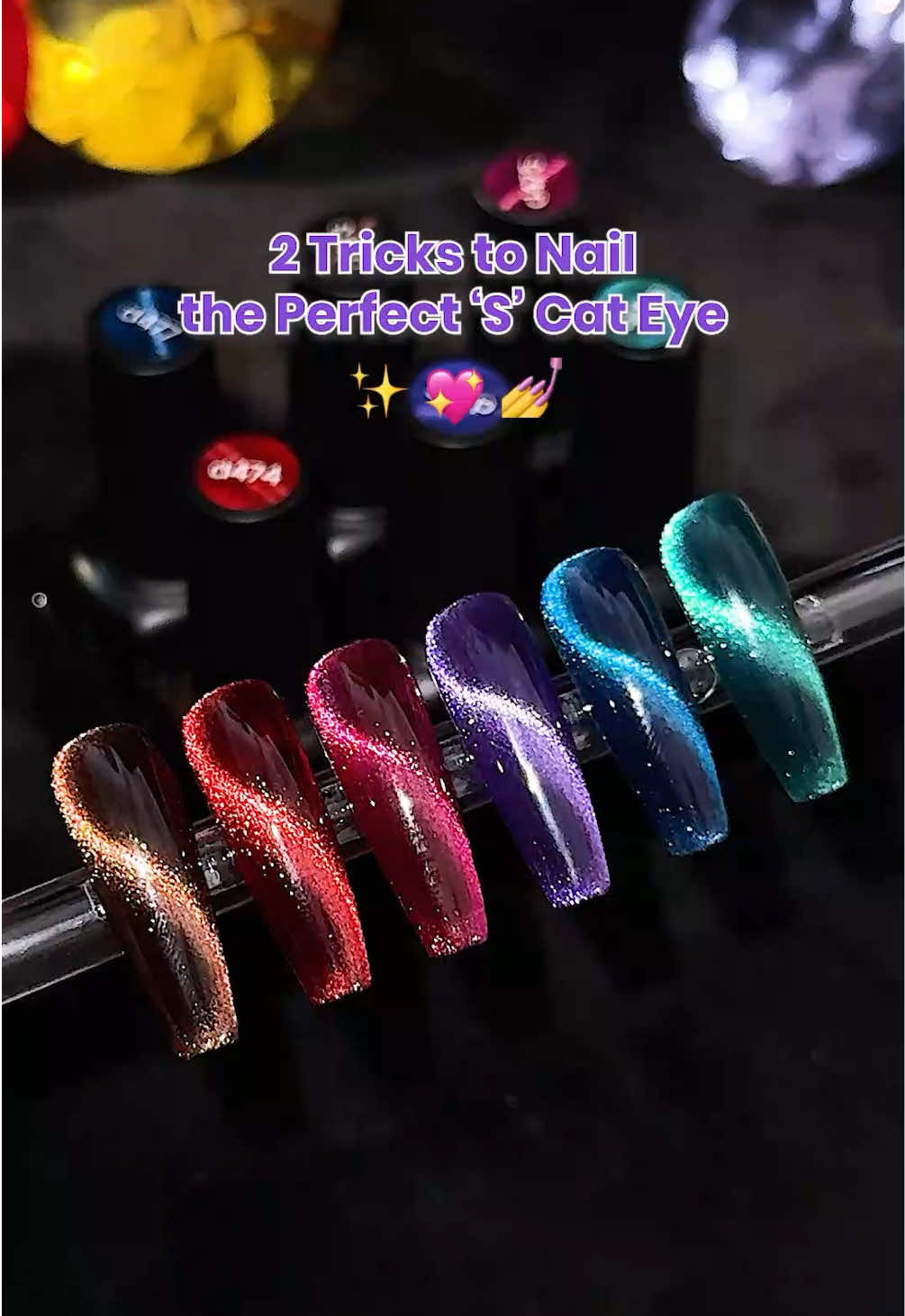 2 Tricks to Nail the Perfect ‘S’ Cat Eye✨ Master the mesmerizing swirl effect in minutes — it’s easier than it looks! 👀💅 ✨Using Beetles Brilliant Velvet Cat Eye Gel Set #beetlesgelpolish #gelpolish #TikTokShopBlackFriday #StyleandSparkle #cateye 