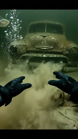 Found this acient car under water #mystry #treasurefinds #ocean 